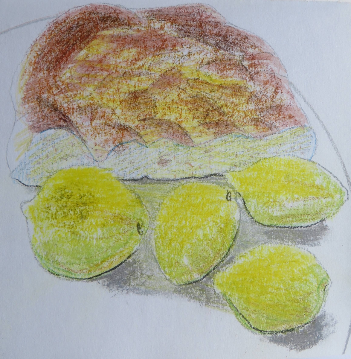 Sliced Turkish Bread with Four Lemons